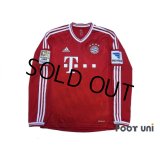 Bayern Munchen 2013-2014 Home Long Sleeve Shirt #7 Ribery Bundesliga Patch/Badge Hermes Patch/Badge 