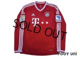 Bayern Munchen 2013-2014 Home Long Sleeve Shirt #7 Ribery Bundesliga Patch/Badge Hermes Patch/Badge 