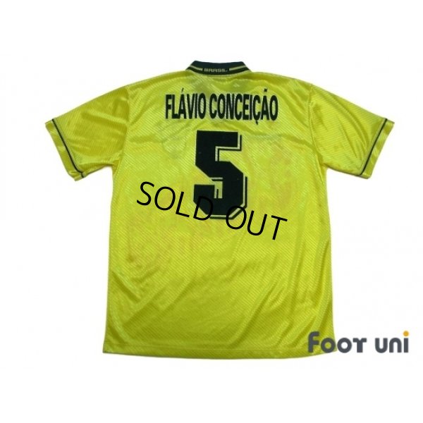 Photo2: Brazil 1995 Home Shirt #5 Flavio Conceicao