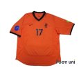 Photo1: Netherlands 2000 Home Shirt #17 Humphrey Rudge Under-21 UEFA Euro Championship Patch/Badge (1)