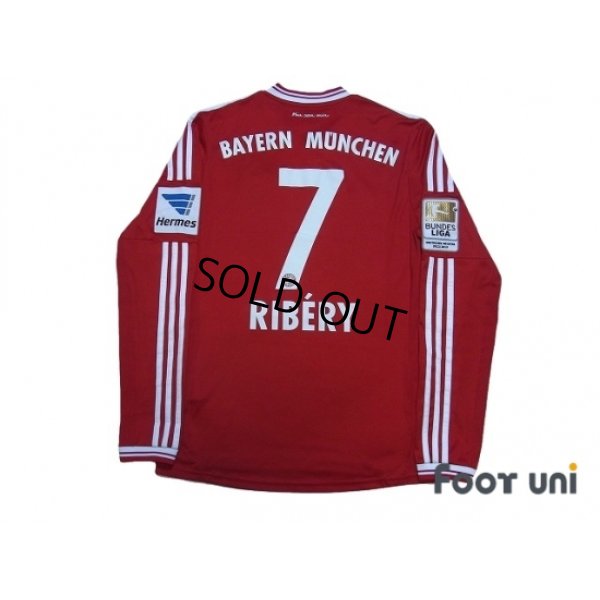 Photo2: Bayern Munchen 2013-2014 Home Long Sleeve Shirt #7 Ribery Bundesliga Patch/Badge Hermes Patch/Badge 