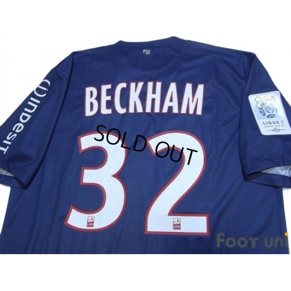 Photo4: Paris Saint Germain 2012-2013 Home Shirt #32 Beckham Ligue 1 Patch/Badge