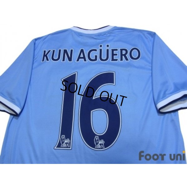 Photo4: Manchester City 2013-2014 Home Shirt #16 Kun Aguero