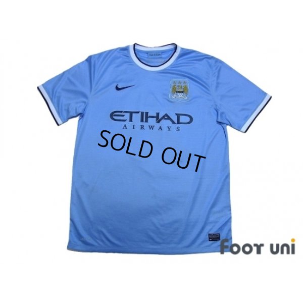 Photo1: Manchester City 2013-2014 Home Shirt #16 Kun Aguero