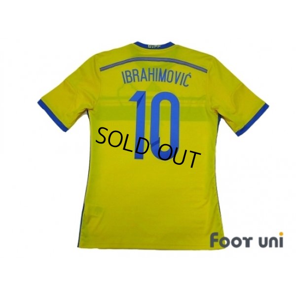 Photo2: Sweden 2014 Home Shirt #10 Ibrahimovic