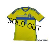 Sweden 2014 Home Shirt #10 Ibrahimovic