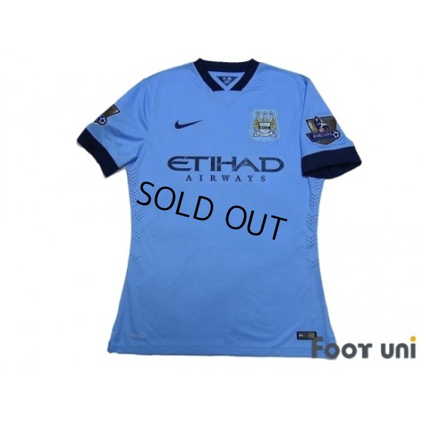 Photo1: Manchester City 2014-2015 Home Authentic Shirt #18 Lampard BARCLAYS PREMIER LEAGUE Patch/Badge