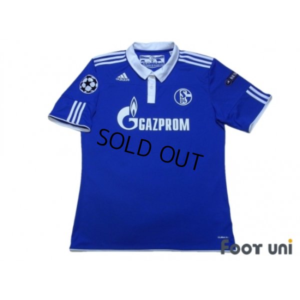 Photo1: Schalke04 2010-2012 Home Shirt #25 Huntelaar Champions League Patch/Badge Respect Patch/Badge