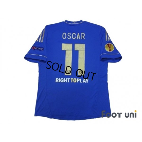 Photo2: Chelsea 2012-2013 Home Shirt #11 Oscar UEFA Europa League Patch/Badge Respect Patch/Badge