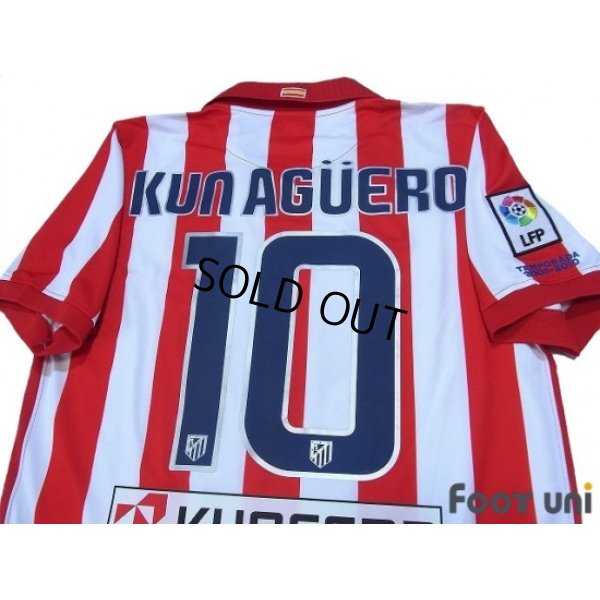 Photo4: Atletico Madrid 2009-2010 Home Shirt #10 Kun Aguero LFP Patch/Badge