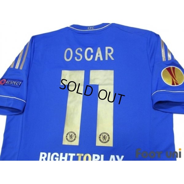 Photo4: Chelsea 2012-2013 Home Shirt #11 Oscar UEFA Europa League Patch/Badge Respect Patch/Badge