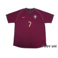 Photo1: Portugal 2006 Home Shirt #7 Figo (1)