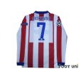 Photo2: Atletico Madrid 2014-2015 Home Authentic Long Sleeve Shirt #7 Griezmann (2)