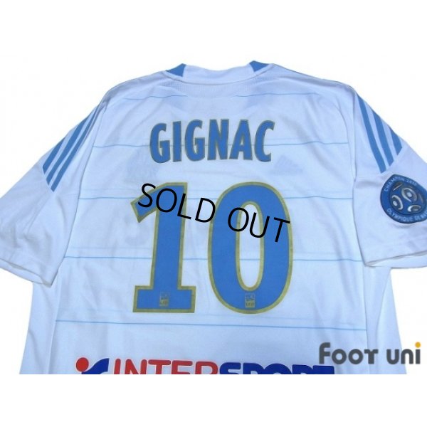Photo4: Olympique Marseille 2010-2011 Home Shirt #10 Gignac Olympique Marseille Champion 2010 Patch/Badge