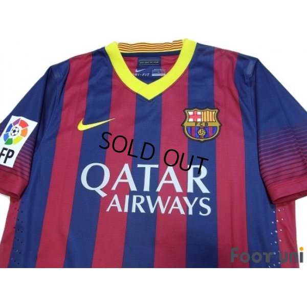 Photo3: FC Barcelona 2013-2014 Home Authentic Shirt #11 Neymar LFP Patch/Badge