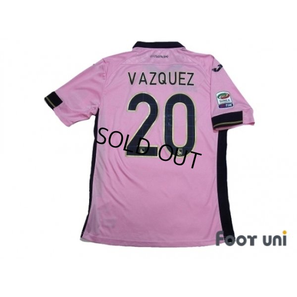 Photo2: Palermo 2014-2015 Home Shirt #20 Vazquez Serie A Tim Patch/Badge w/tags