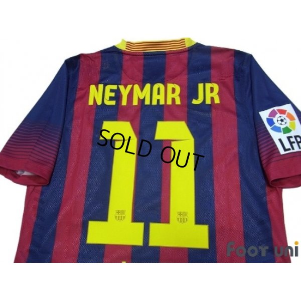 Photo4: FC Barcelona 2013-2014 Home Authentic Shirt #11 Neymar LFP Patch/Badge