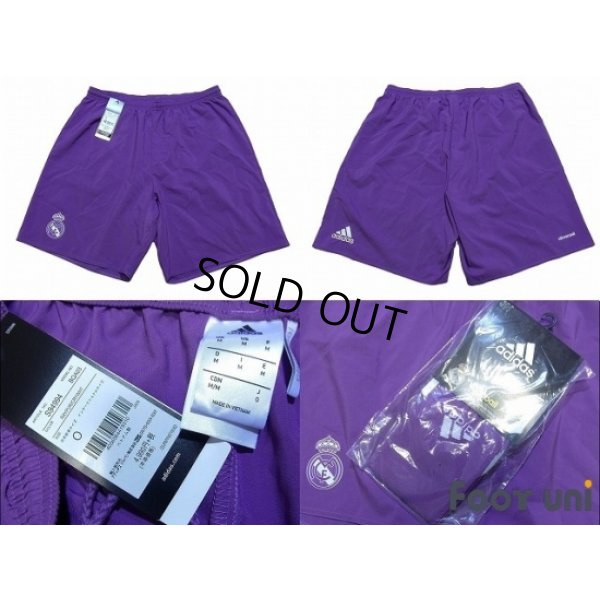 Photo8: Real Madrid 2016-2017 Away Shirt and Shorts and Socks La Liga Patch/Badge w/tags