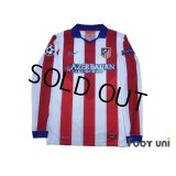 Atletico Madrid 2014-2015 Home Authentic Long Sleeve Shirt #7 Griezmann