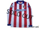 Atletico Madrid 2014-2015 Home Authentic Long Sleeve Shirt #7 Griezmann