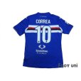 Photo2: Sampdoria 2015-2016 Home Shirt #10 Joaquin Correa Serie A Tim Patch/Badge w/tags (2)