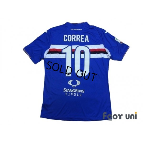 Photo2: Sampdoria 2015-2016 Home Shirt #10 Joaquin Correa Serie A Tim Patch/Badge w/tags