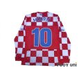 Photo2: Croatia 2010 Home Authentic Long Sleeve Shirt #10 Modric w/tags (2)