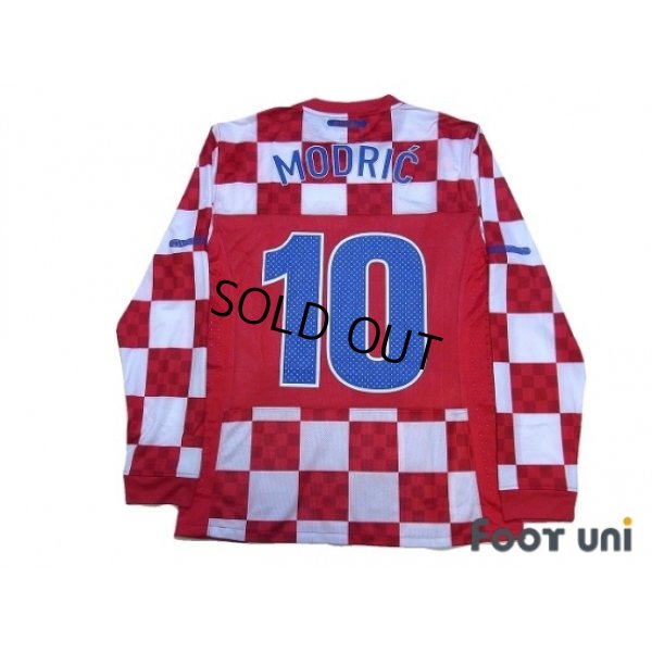 Photo2: Croatia 2010 Home Authentic Long Sleeve Shirt #10 Modric w/tags