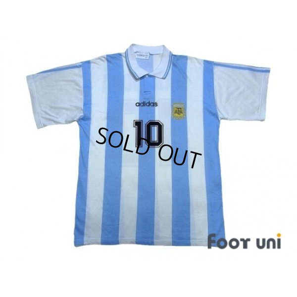 Photo1: Argentina 1994 Home Shirt #10 Maradona