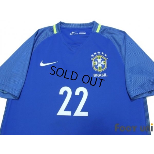 Photo3: Brazil 2016 Away Shirt #22 Philippe Coutinho