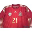 Photo3: Spain 2014 Home Long Sleeve Shirt #21 Silva FIFA World Champions 2010 Patch/Badge
