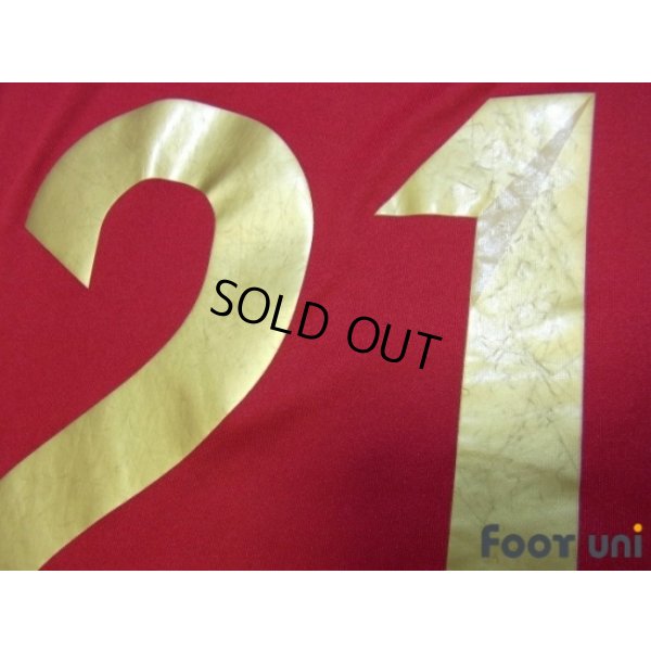 Photo8: Spain 2014 Home Long Sleeve Shirt #21 Silva FIFA World Champions 2010 Patch/Badge