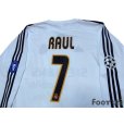 Photo4: Real Madrid 2003-2004 Home Long Sleeve Shirt #7 Raul Champions League Patch/Badge UEFA Champions League Trophy Patch/Badge - 9