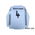 Photo2: Real Madrid 2013-2014 Home Long Sleeve Shirt #4 Sergio Ramos w/tags LFP Patch/Badge (2)