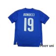 Photo2: Italy Euro 2016 Home Shirt #19 Bonucci (2)