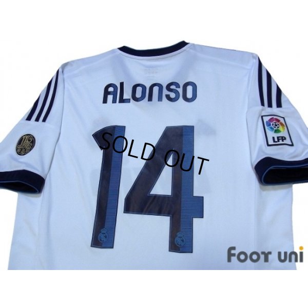 Photo4: Real Madrid 2012-2013 Home Shirt #14 Xabier Alonso 110 ANOS 1902-2012 Patch/Badge LFP Patch/Badge