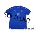 Italy Euro 2016 Home Shirt #19 Bonucci