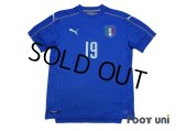 Italy Euro 2016 Home Shirt #19 Bonucci