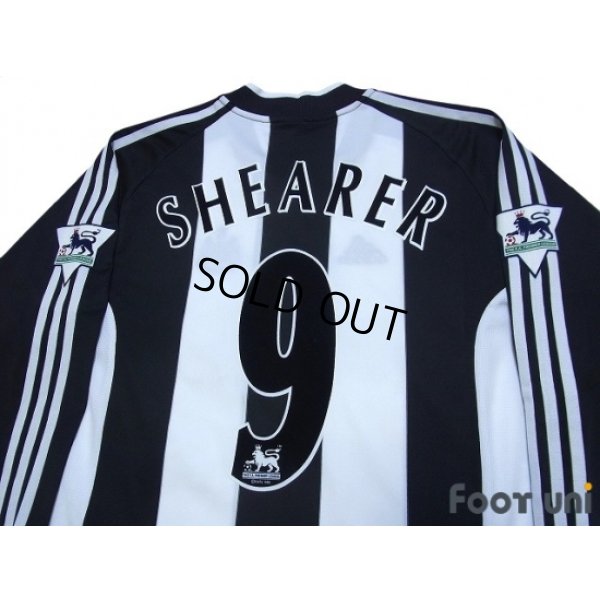 Photo4: Newcastle 2001-2003 Home Long Sleeve Shirt #9 Shearer The F.A. Premier League Patch/Badge