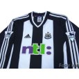 Photo3: Newcastle 2001-2003 Home Long Sleeve Shirt #9 Shearer The F.A. Premier League Patch/Badge (3)