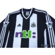 Photo3: Newcastle 2001-2003 Home Long Sleeve Shirt #9 Shearer The F.A. Premier League Patch/Badge