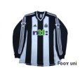 Photo1: Newcastle 2001-2003 Home Long Sleeve Shirt #9 Shearer The F.A. Premier League Patch/Badge (1)