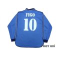 Photo2: Real Madrid 1999-2001 Away Authentic Long Sleeve Shirt #10 Figo (2)