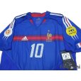 Photo3: France 2004 Home Authentic Shirt #10 Zidane UEFA Euro 2004 Patch/Badge UEFA Fair Play Patch/Badge w/tags (3)
