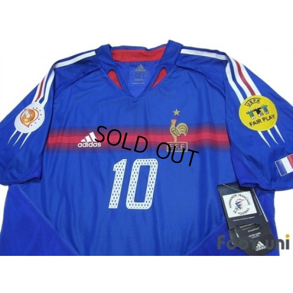 Photo3: France 2004 Home Authentic Shirt #10 Zidane UEFA Euro 2004 Patch/Badge UEFA Fair Play Patch/Badge w/tags