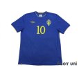 Photo1: Sweden 2010 Away Shirt #10 Ibrahimovic (1)