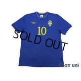Sweden 2010 Away Shirt #10 Ibrahimovic