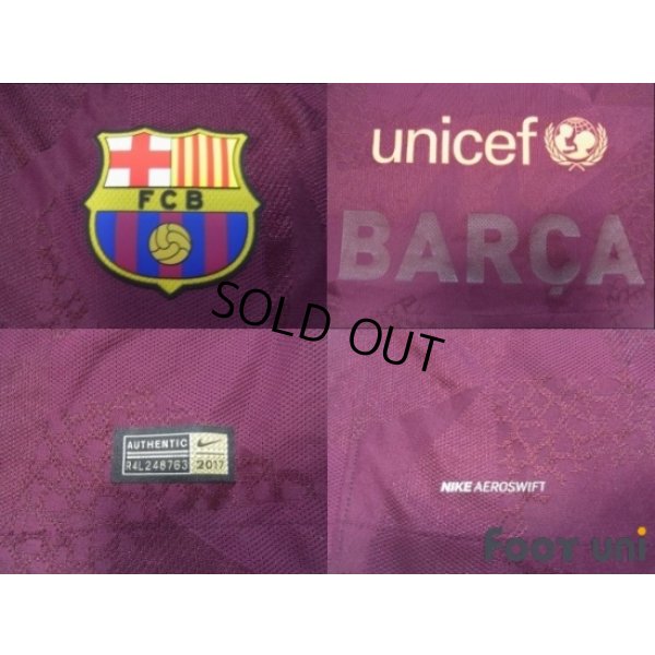 Photo5: FC Barcelona 2017-2018 3rd Authentic Shirt and Shorts Set La Liga Patch/Badge