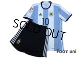 Argentina 2016 Home Shirt and Shorts Set #10 Messi Copa America Centenario USA2016 Patch/Badge