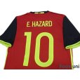 Photo4: Belgium Euro 2016 Home Shirt #10 E.Hazard w/tags (4)